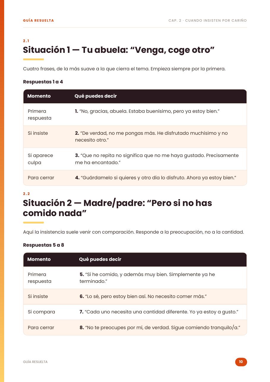 Qué decir cuando te insisten en que comas más: 30 respuestas para rechazar otro plato sin discutir