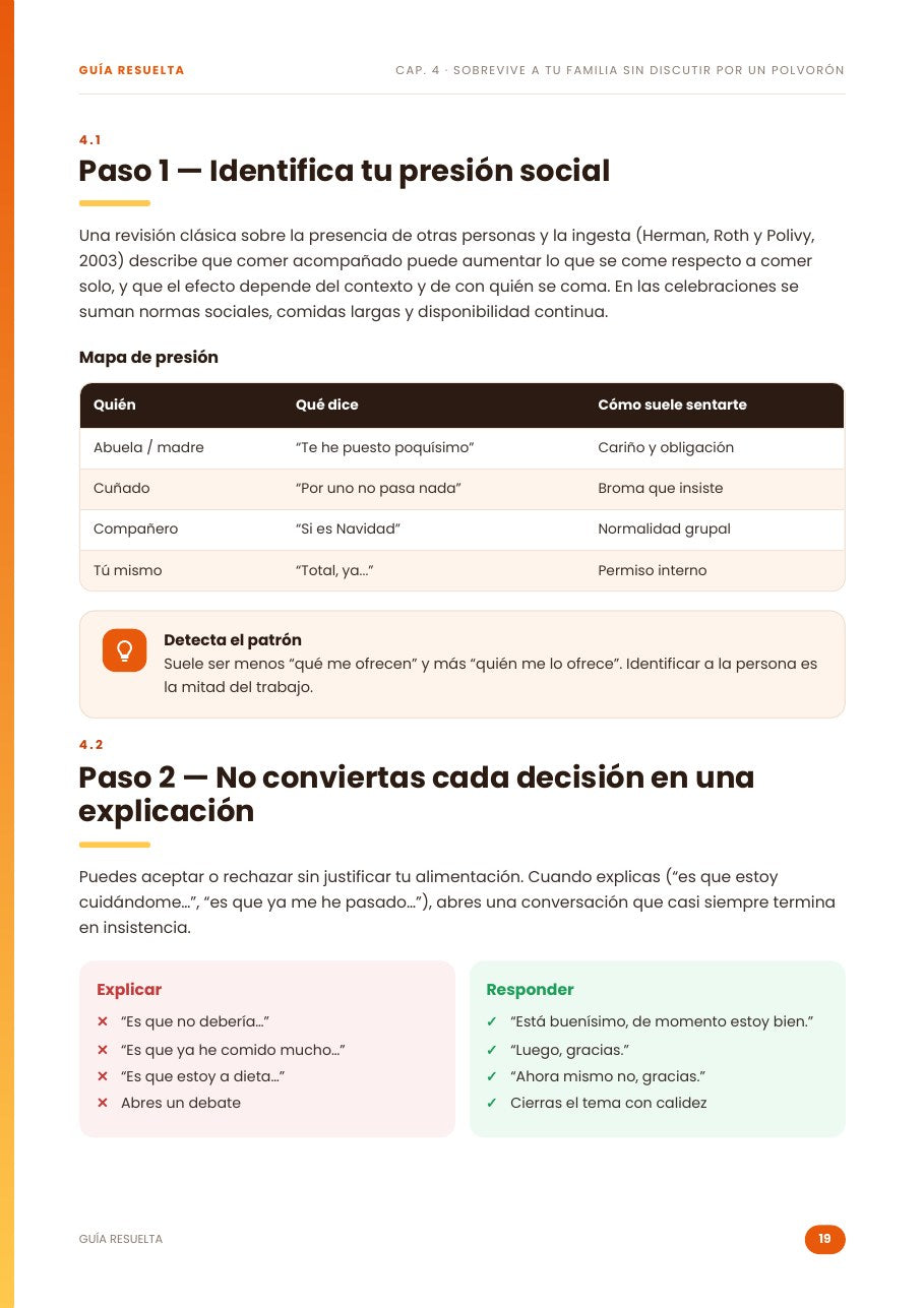 6 comidas. No 20 días de “ya da igual”.